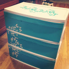 So Easy I Decorated A 3 Drawer Cheap Plastic Storage Container From Walmart Just Take The 3 Draw Plastic Drawers Plastic Drawer Makeover Plastic Storage Bins