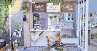 sims4 waterside street 餐廳 花店和服裝店 ruby s home design