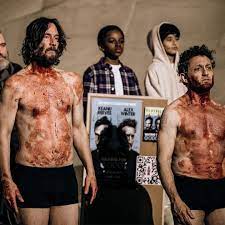 Keanu Reeves i Alex Winter odlaze iz Hudson Theatrea nakon prvog prevoda  Waiting for Godota