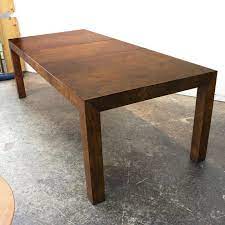 1 dining table and 6 bar stools; Burl Parsons Dining Table By Milo Baughman At 1stdibs