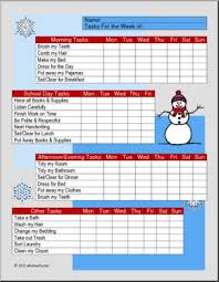 Chart Homeschool Daily Tasks Winter Theme Abcteach