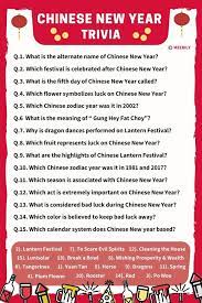 50 Chinese New Year Trivia Questions Answers Meebily