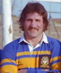 Action from the Leeds v Bradford Northern Yorkshire Cup tie in September  1989. Leeds forward Lee Crooks takes the ball up as he is challenged by  former Leeds back-rower Paul Medley. The