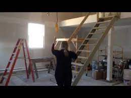 Gas spring assisted retracting staircase for loft / attic access in my garage. Retractable Garage Stairs Youtube