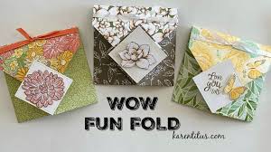 Got some very good ideas flowing now. How To Make A Amazing Fun Fold Card Quickly Karentitus Com
