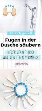 Genialer Putz Hack So Werden Die Fugen In Der Dusche Blitzschnell Sauber Fugen Reinigen Tricks Hausputz