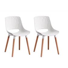 Chaise scandinave coque plastique blanc hans chaise pas cher. 2 Chaises Coque Blanche Plastique Colibri