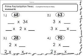 5 Prime Factor Tree Worksheets Factor Trees Prime Factorization Worksheets