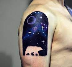 Walked me through the process and helped me get through my first time. Polar Bear At Night Tattoo On The Right Upper Arm