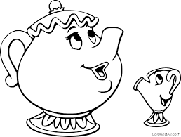 You can use our amazing online tool to color and edit the following beauty and the beast coloring pages. Mrs Potts And Chip Potts Coloring Page Coloringall