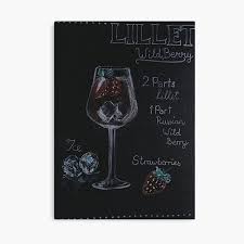 Bevor der sommer bald zuende geht, gibt es heute als feierabendcocktail zum start ins wochenende etwas erfrischend beeriges… Lillet Wildberry Poster Von Sketchedbyd Redbubble