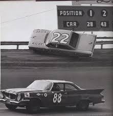 Because the car was so aggressive and speedy and powerful that the nascar authority decided it was a risky. Fireball Roberts Racing Legend Purolator Mercury Nascar Crash Nascar Race Cars Nascar Racing