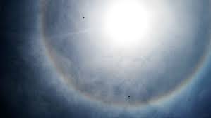 A halo is a ring or light that forms around the sun or moon as the sun or moon light refracts off sun pillars appear as a shaft of light extending vertically above the sun, most often at sunrise or. Does A Halo Around The Sun Mean Rain To Follow