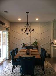 There are many different styles of panelling rooms, most of which have their own name. Diy Chevron Wainscoting Chevron Feature Wall Chevron Molding Dining Room Accents Home Decor Home