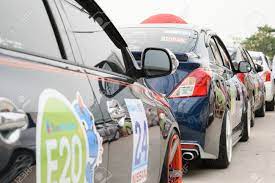 Chonburi Thailand March 21 2015 The 4th Nissan Eco Caravan 2015 Driving Safety Environment Preservation Campaign Chonburi To Nakhon Nayok Conducted By Nissan Motor Thailand Co Ltd Stock Photo