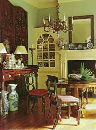 Sun Floods The Dining Room English Rosewood Table With Chairs Circa 1840 Philadelphia Serving Table Circa 1822 Hold Dining Room Blue Decor Empire Furniture