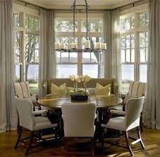 The dining room beside bay windows would offer a morning breakfast that is brightened by outdoor's light. 50 Ideas Kitchen Table Built In Bench Bay Windows Casual Dining Rooms Dining Nook Home