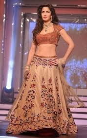 Katrina Kaif Golden Lehenga Get Style At Home On Allmemoirs Bollywood Lehenga Fashion Designer Lehenga Choli