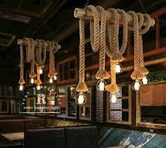 Rustic Pendant Lighting Fixture Retro Design Rope Ceiling Etsy Rope Pendant Light Rope Pendant Lamps Industrial Pendant Lights