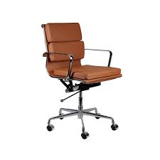 Ships January 22nd Soho Soft Pad Management Chair Brown Mid Century Modern Office Chair Mid Century Modern Office Chair