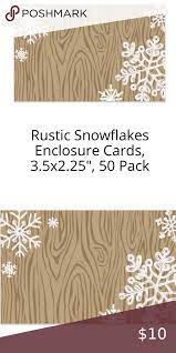 50 Rustic Snowflake Cards Price Is Firm Snowflake Cards White Snowflake Snowflakes