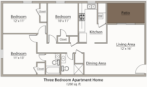 Our three bedroom units offer 1087 sq. 27 Surprisingly 3 Bedroom Floor Plan House Plans