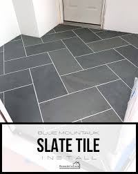 Be the first to review art glass herringbone slate fern cancel reply. Blue Mountauk Slate Tile Install Remodelando La Casa