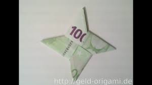 Stern Aus Zwei Geldscheinen Falten Origami Mit Geldscheinen