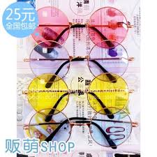 販萌25包郵日本原宿zipper馬卡龍彩色鏡片圓形太陽眼鏡墨鏡 heart sunglass round sunglasses cute outfits