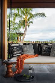Kona Coast Retreat Interior Design Hawaii Outdoor Swing Bench Nicolehollis Photo Hawaiian Home Decor Beach House Interior Design Beach Cottage Decor