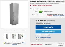 gorenje rk 6192 ex kuhl gefrier kombination kuche und haushalt gefroren gefrierkombination