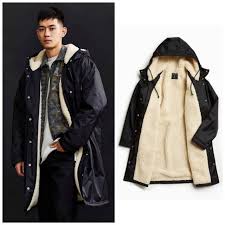 New Urban Outfitters Black Sherpa Lined Sideline Parka Coat Uo Jacket Xl Ebay Parka Coat Urban Outfitters Men Urban Outfitters Boho