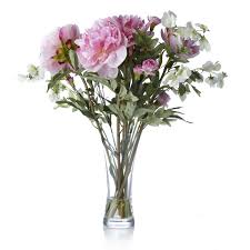 16 may, 2021 11:27:35 bst. Peony Peonies Carnations W Sweetpeas Faux Flower In A Waisted Vase Qvc Uk