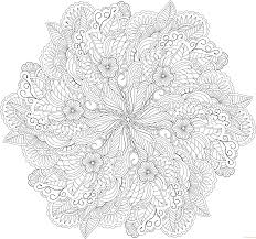 Geometry adult mandala coloring pages. Floral Mandala Coloring Pages Hard Coloring Pages Coloring Pages For Kids And Adults