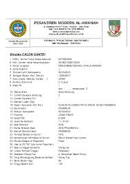 Maybe you would like to learn more about one of these? Pdf Biodata Calon Santri Dhenok Sulistyana Academia Edu