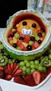 Gorgeous Watermelon Cradle Fruit Salad For Baby Shower I Can T Take Credit For This It Was All My Husband