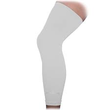 White Stretch Leg Knee Long Sleeve Basketball Knee Pads