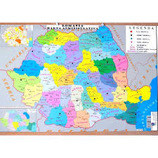 Harta romaniei, harta romaniei, harta detailata a romanie, harta geografica si administrativa. Harta De Perete Romania Harta Administrativa Harta Fizica Emag Ro