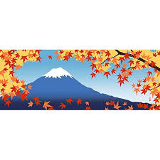 Hamamonyo Chusen Tenugui Towel The Views Of Mount Fuji Of Autumn