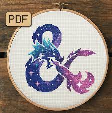 This helps you know how much cloth or fabric you need to complete back in ye olden days when i was learning to cross stitch circa 1988, counted cross stitch patterns all included little clipart directions on how to cross stitch. D D Cross Stitch Pattern Ampersand Cross Stitch Pdf Dragon Cross Stitch Stitch Patterns Cross Stitch Tattoo
