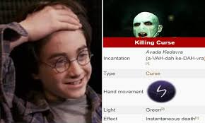 Harry Potter S Scar Isn T A Lightening Bolt But The Hand Motion Used To Cast Avada Kedavra Daily Mail Online The world is a compound one made up of three words, abra, ca, and dabra. harry potter s scar isn t a lightening