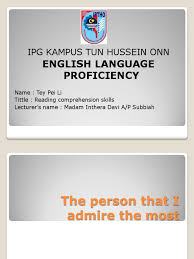 Ipg kampus tun hussein onn. English Language Proficiency Ipg Kampus Tun Hussein Onn