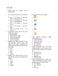 Program aplikasi yang digunakan untuk database adalah…. Doc Soal Kkpi 3 Pilihlah Salah Satu Jawaban Berikut Dengan Tepat Mohammad Anwar Academia Edu