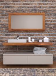 Mobili da bagno da 80 a oltre 120 cm con lavabo in hpl: Florida Mensola E Mobile Bagno Sospeso Con Cassetti