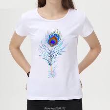 Plenty of shirts peacock feathers to choose from. Fashion Brand Beautiful Peacock Feather Design Summer Print Girls Ladies T Shirt Short Sleeve Women Top Tees Harajuku Streetwear T Shirts Aliexpress