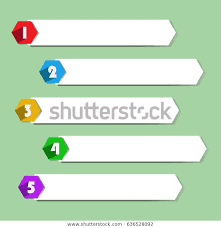 Sequence Rank Template Info Graphic Chart Stock Vector