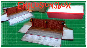 Explosionsbox Rechteckig Buhne Explosionsbox Schachteln Basteln Geschenkebox Basteln