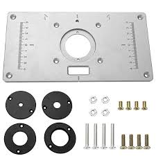 Aluminum Router Table Insert Plate The Trim Panel For Woodworking Benches With 4 Rings Screws Router Table Insert Router Table Woodworking Bench
