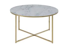 30 tables basses en marbre pour un salon tendance et chic. Table Basse Ronde Effet Marbre Et Pieds Metal D80 Silas Miliboo