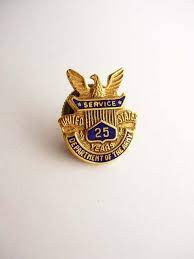 Vintage Us Army Lapel Hat Pin Enamel 25 Year By Neatstuffantiques 15 00 Selling Jewelry Hat Pins Lapel